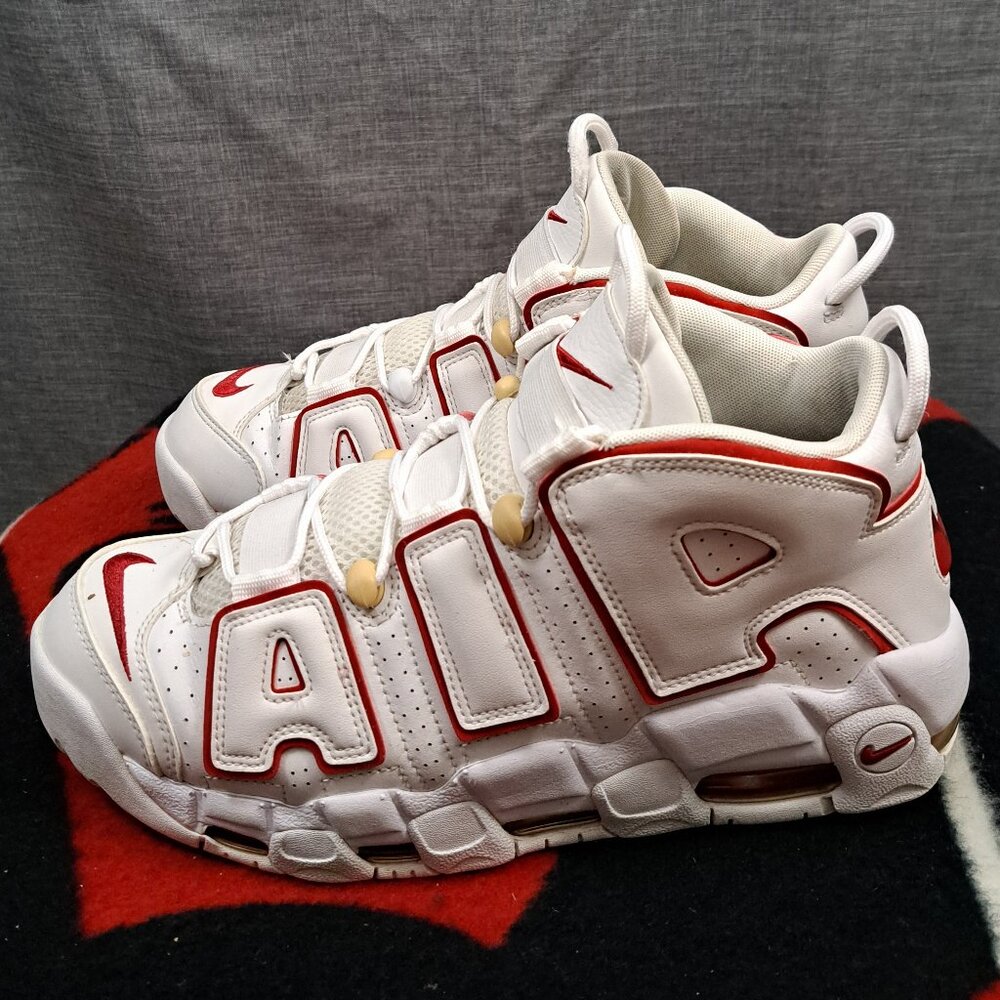 %Size 10.5 Men 2021 Nike Air More Uptempo '96 White Varsity Red A 11